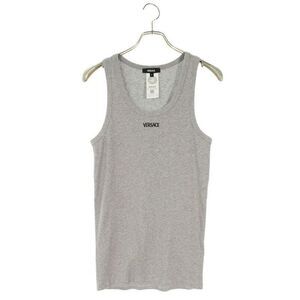 Versace 1013125 1a09410 Front Logo Embroidered Tank Top Men's 5
